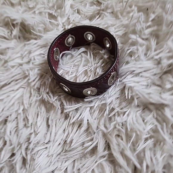 Coach Leather Grommet Bangle Stackable Bracelet - Picture 4 of 12